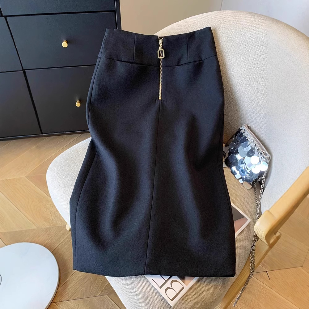 通勤气质显瘦秋季高腰半身裙女