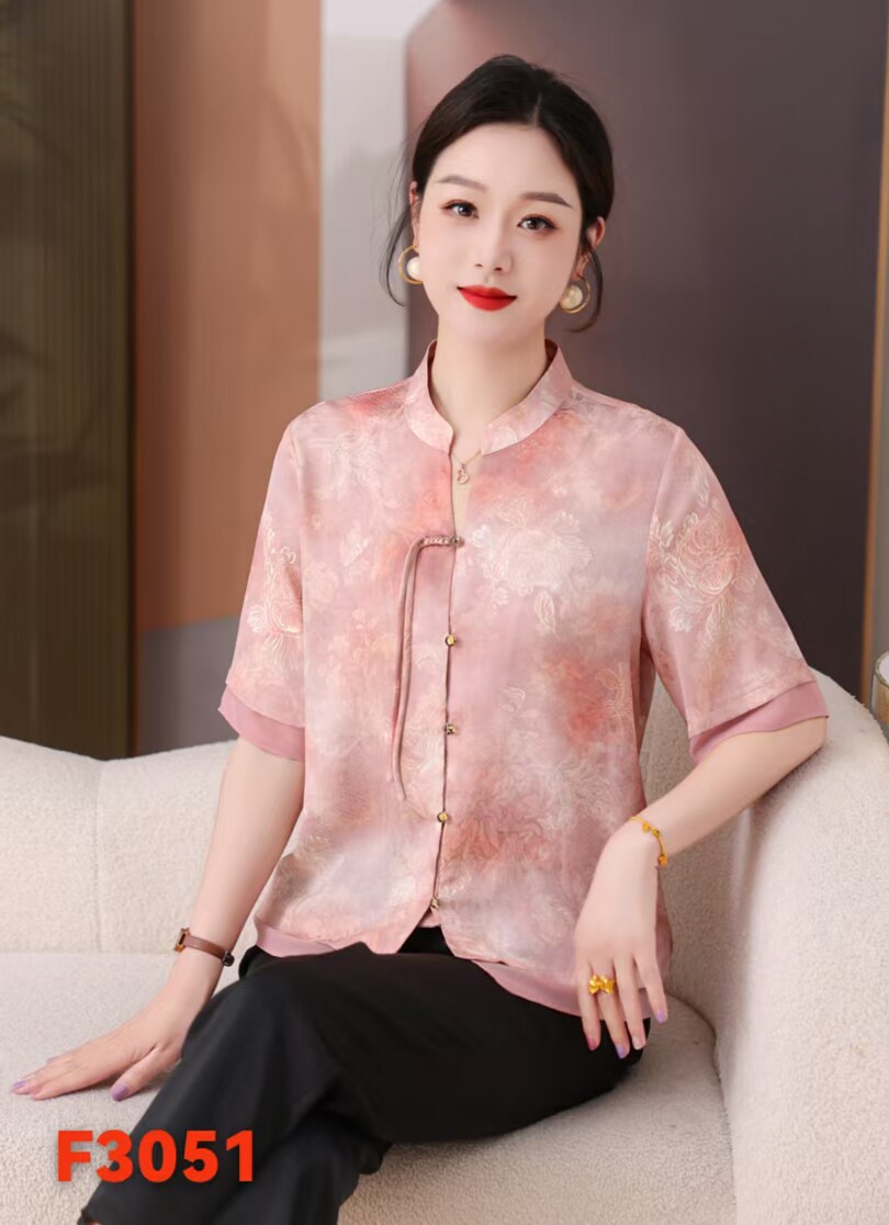 2025夏季新款大码女装新款妈中老年女装