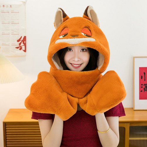 迪士尼朱迪尼克毛绒雷锋帽