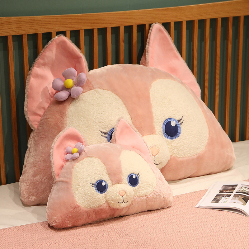 可爱卡通狐狸毛绒床头靠垫