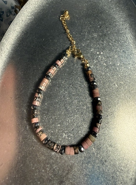 【粉墨】设计师款原创手链女天然石黑胆石手链精致高级穿搭OOTD