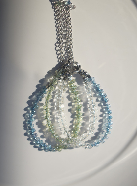 碎片【半分青绿】系列原创水滴珠手链-小众清新简约百搭气质手链