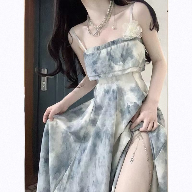 晕染水墨法式薄款裙防晒温柔风女套装开衫茶歇连衣裙吊带裹胸夏季,女装/女士精品,时尚套装,淘宝优惠券,粉丝福利购,淘宝优惠卷