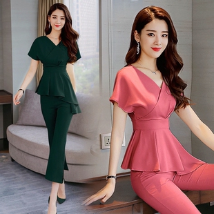 气质/套装2026时尚韩版阔腿裤显瘦两件套夏装新款套装洋气女单件