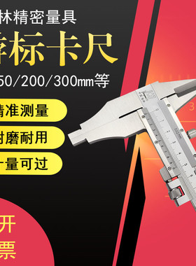 桂林精密游标卡尺0-300-500-600mm1米加十0.02内外径津广精密量具