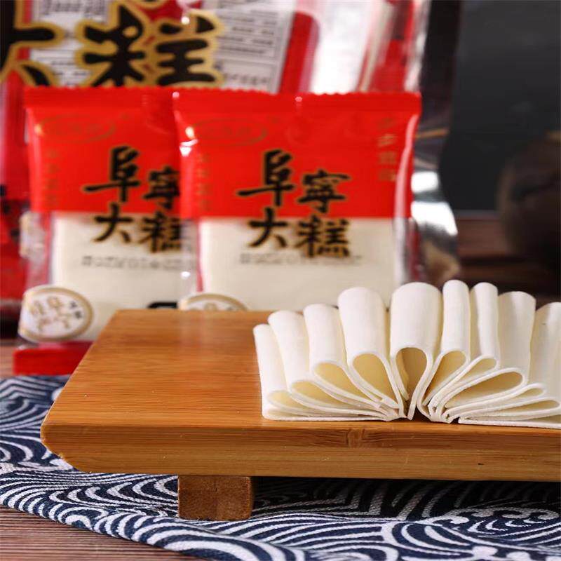 热销江苏盐城特产阜宁大糕传统手工糯米糕点零食500克袋装云片糕