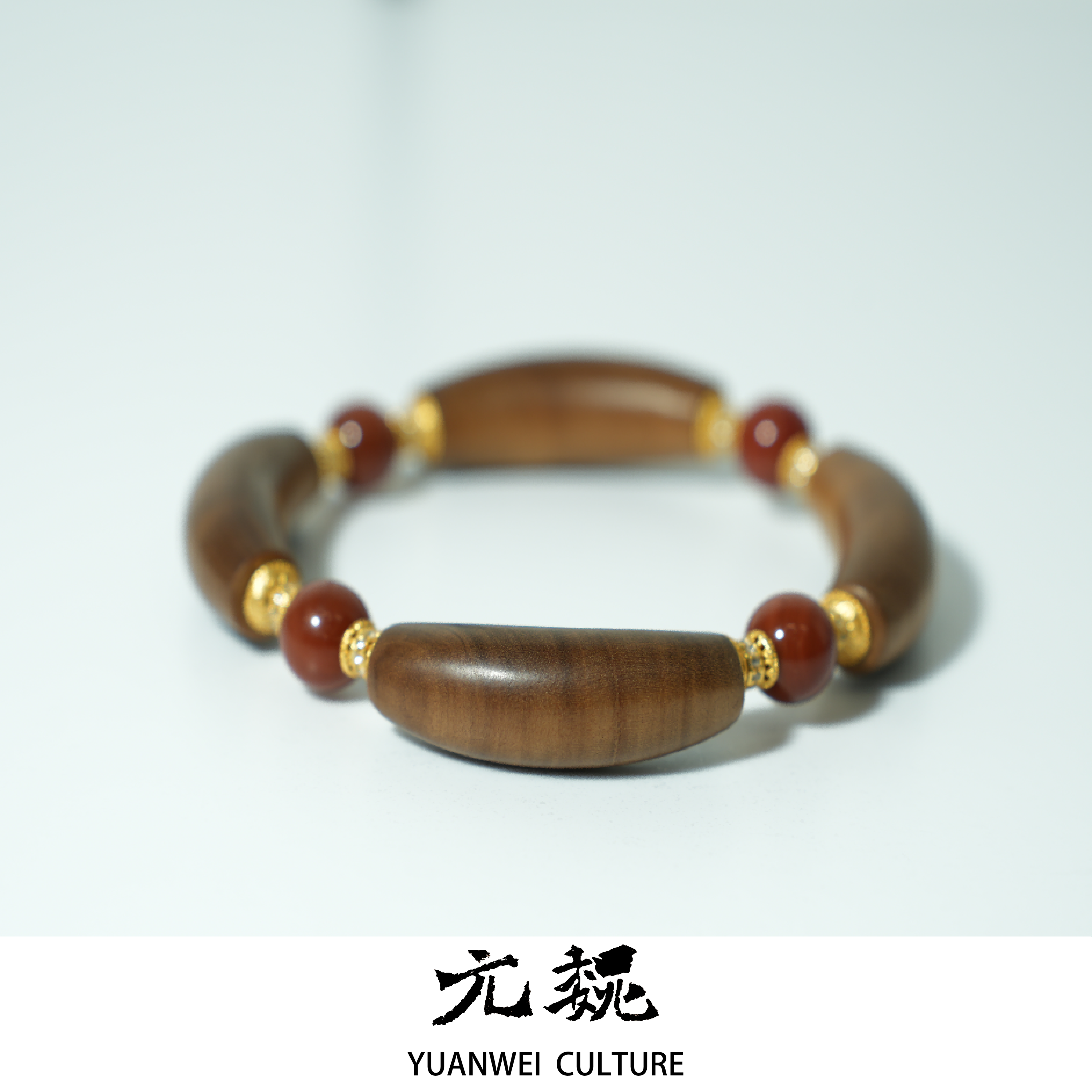 【元魏】lss8116黑肉老山檀牛角四方镯10.5*34mm