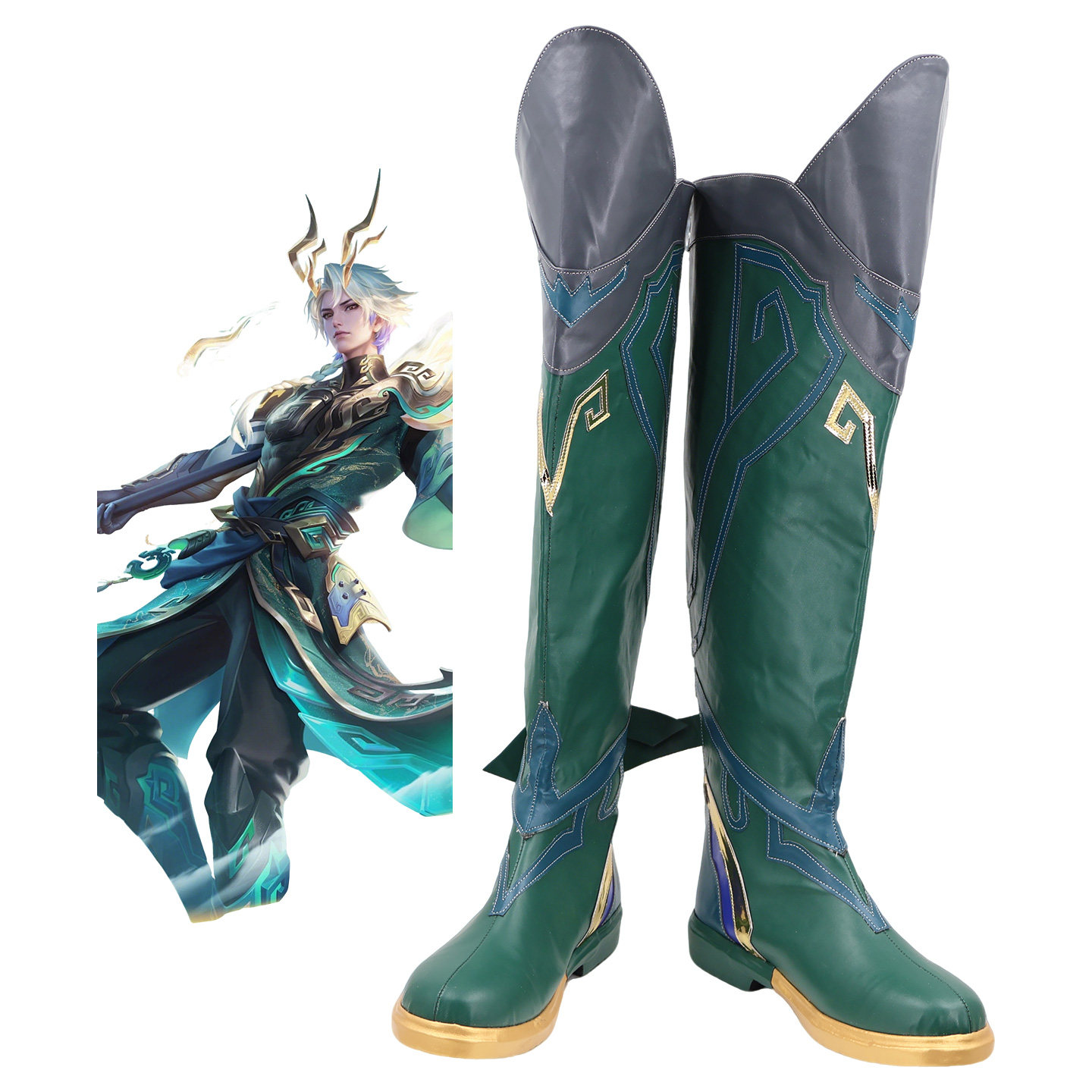 Cosplay鞋靴 王者荣耀 赵云铭钟鼎 Cosplay鞋cos鞋定制