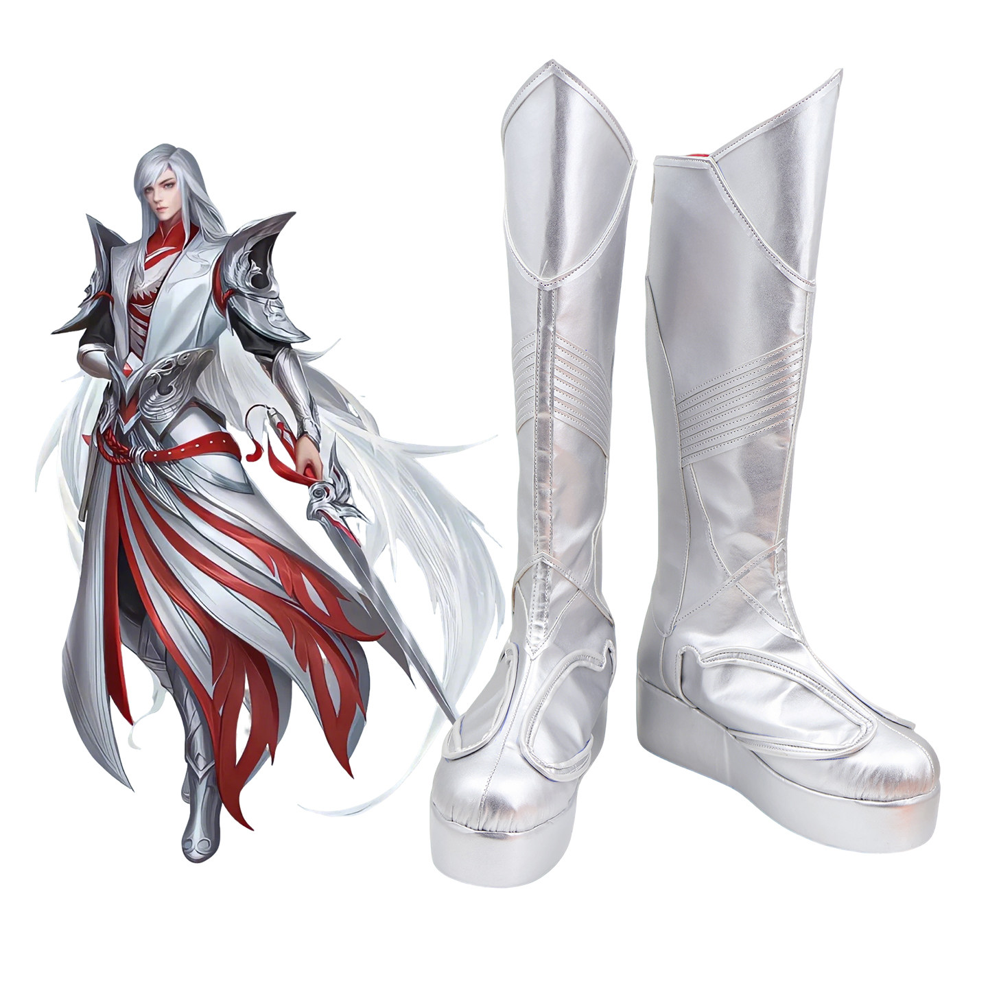 Cosplay鞋靴 王者荣耀李白凤求凰 Cosplay鞋cos鞋定制