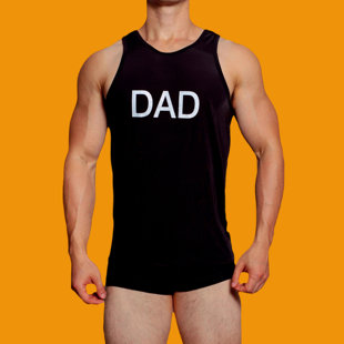 D.M男生性感透明背心冰丝薄舒滑速干DAD字母个性 吊带家居紧身无袖