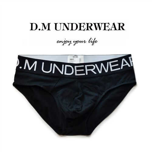 D.M男士内裤低腰性感宽腰字母纯色基础棉质舒适三角裤青年商务
