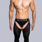 秋冬保暖 薄冰丝滑透明长裤 D.M男秋裤 低腰性感开叉潮镂空打底个性