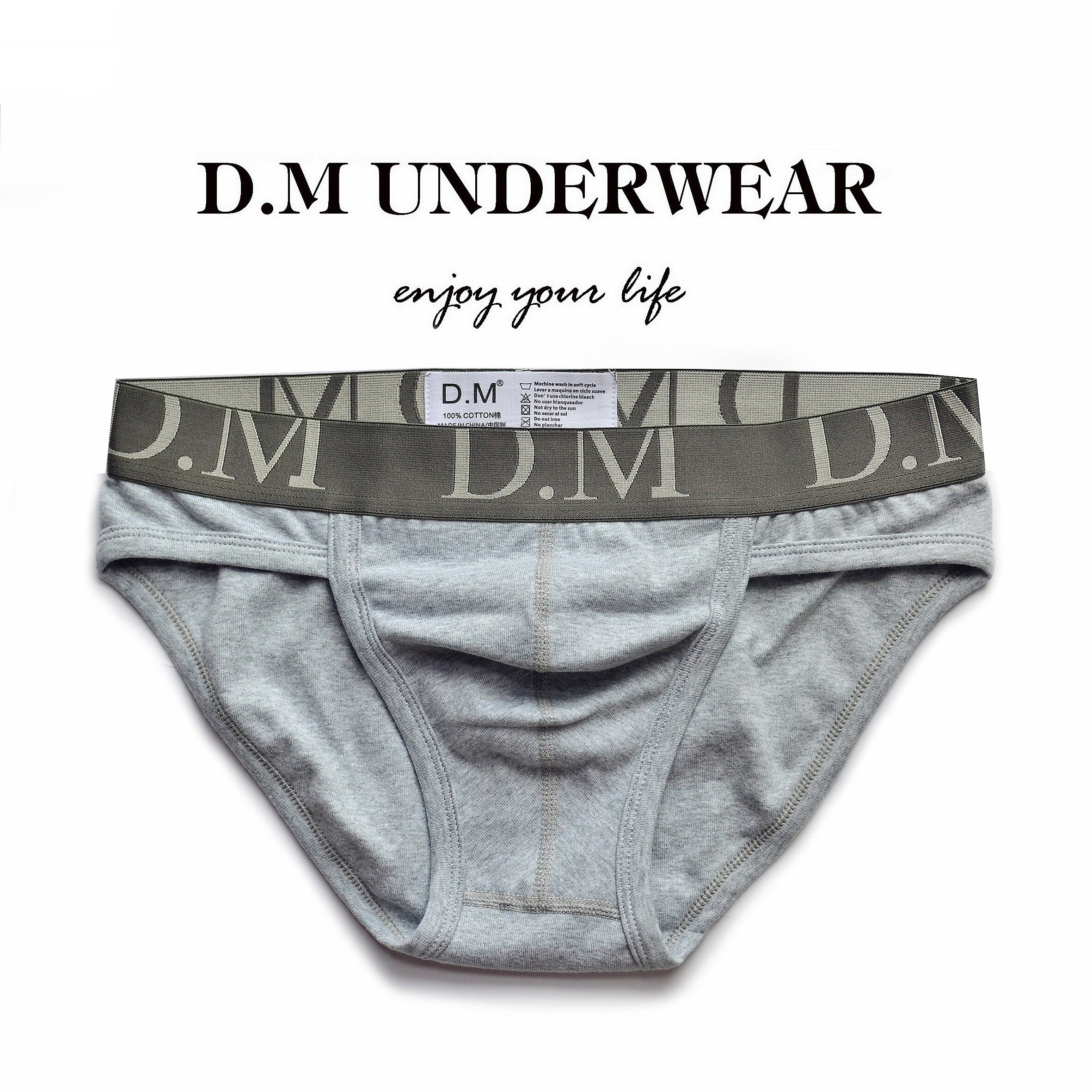 D.M男内裤三角裤 正装棉内裤运动青年激凸低腰性感高叉日常基础
