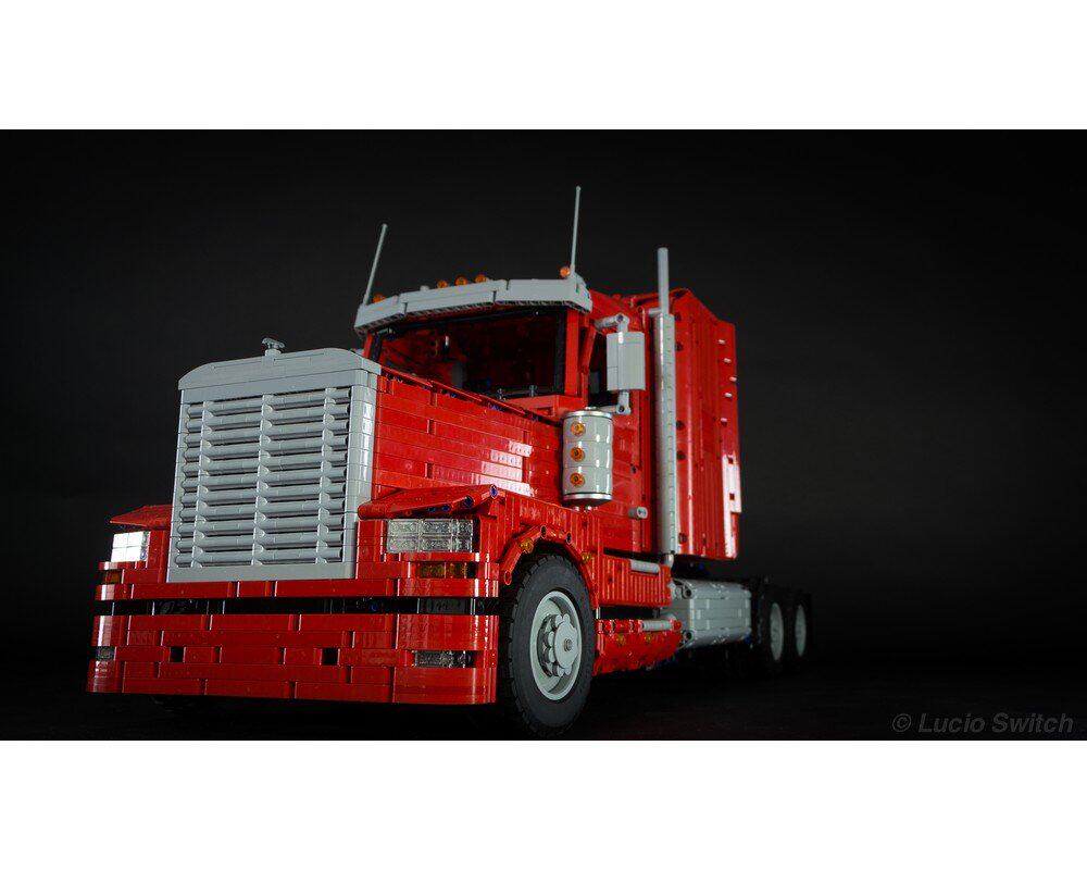 乐高科技 moc零件包 us semitruck 美式半挂车 拖挂拖头 遥控卡车