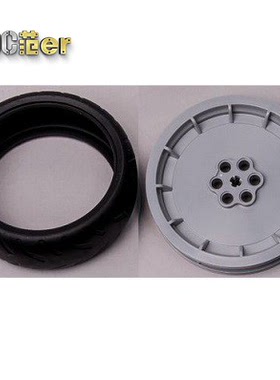 LEGO 乐高配件 46334 46335 88516 哈雷 轮毂 轮胎 浅灰 电镀银