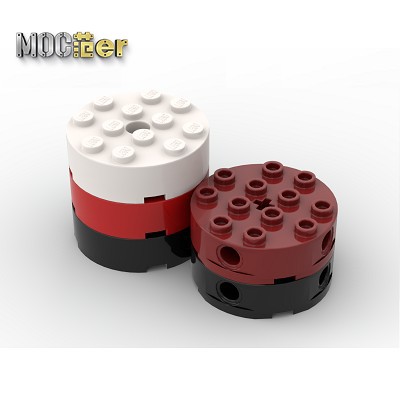 LEGO 乐高配件 6222 87081 4x4  圆柱砖 红色 黑色 深红 白色