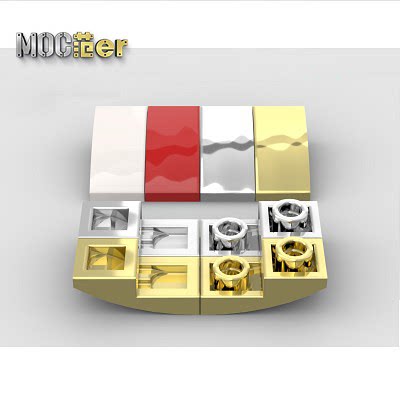 LEGO 乐高配件 11477 24201 32803 弧面砖 红 白 黑 电镀 贴纸