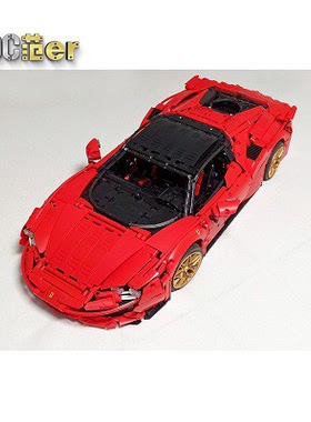乐高科技 MOC零件包 法拉利 SF90 超级跑车 静态模型 可改色