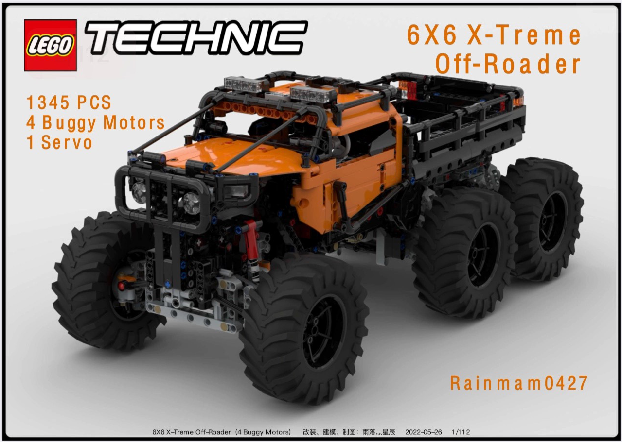 乐高科技 42099 mod改装补件包 6x6全地形越野车可改色