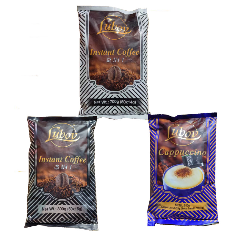 马来西亚进口Lubov琉鲍菲3合1巴西醇香口味卡布奇诺2合1速溶咖啡