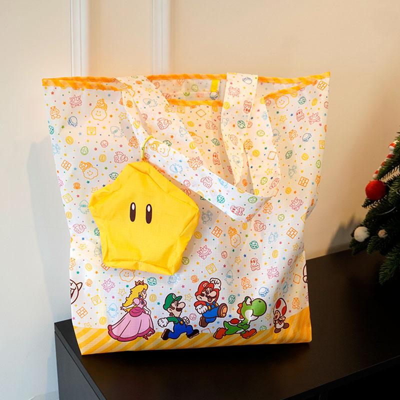 可爱印花大容量可收纳购物袋