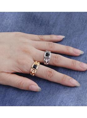 轻奢微镶锆石方形戒指婚礼求婚