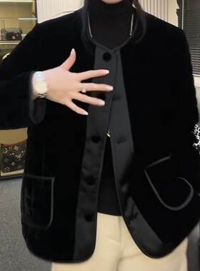丝绒外套女2026新丝绒上衣
