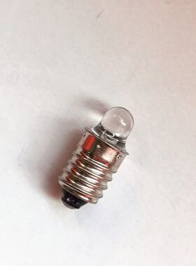 LED手电筒灯泡聚光灯泡E10 3V6V螺口小灯泡尖头灯珠暖白光实验灯
