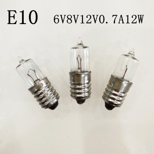 手电筒灯泡尖头聚光灯泡E10 2.8V6V8V12V0.7A0.85A8W小螺口卤素泡 - 封面