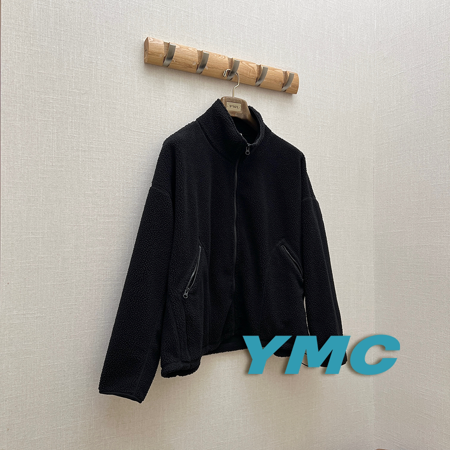 6折  YMC官方授权 黑色英伦风羊羔绒立领短款夹克外套 SURGIR图片