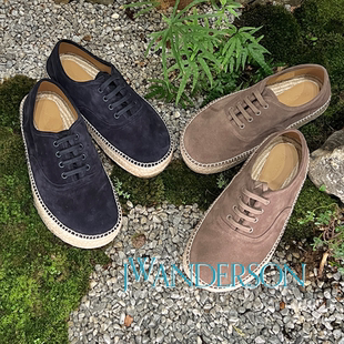 JW Anderson授权 意大利制 两色绒面草编中底百搭休闲板鞋 SURGIR