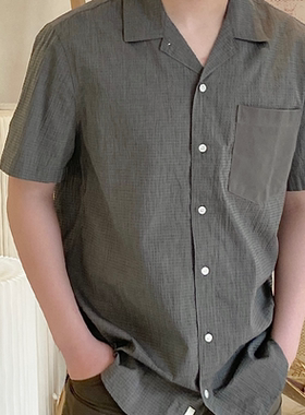 3折清仓 北欧设计师品牌foret 休闲宽松短袖衬衫 SURGIR买手店