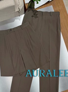 AURALEE授权26SS 日本制 苔藓棕咖定番夏季羊毛抗皱西装裤 SURGIR