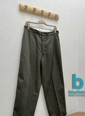 7折 blurhms ROOTSTOCK授权 日本制 苔藓棕简约斜纹直筒休闲裤