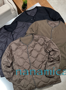 nanamica 25AW Reversible Down光电子双面穿无领羽绒内胆夹克