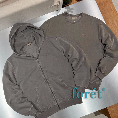 foret 丹麦设计师品牌 26AW 秋冬细磨毛抓绒圆领拉链卫衣外套