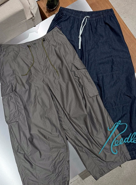needles授权26SS 日本制 经典款可收腰口袋阔腿工装气球牛仔裤 现