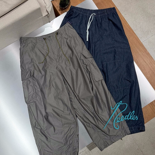 needles授权26SS 日本制 经典款可收腰口袋阔腿工装气球牛仔裤