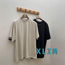 6折 XLIM官方授权 两色做旧LOGO印花拼接亚麻混纺短袖T恤 SURGIR