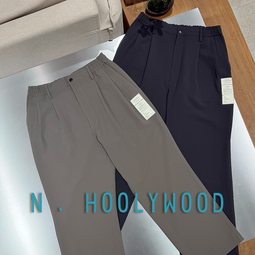N.HOOLYWOOD授权26AW EXCHANGE SERVICE军事线 PT01日产双褶长裤