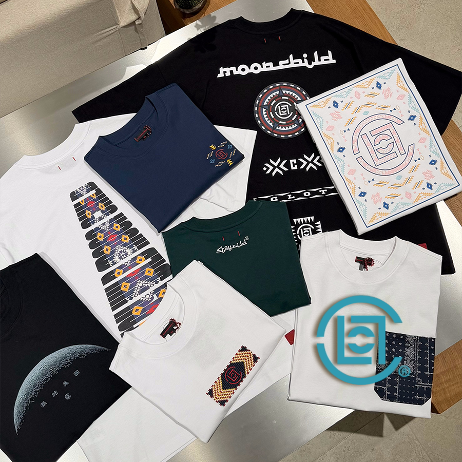 CLOT官方授权26SS 日系LOGO印花棉质圆领宽松口袋短袖T恤 SURGIR