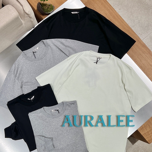 AURALEE官方授权 日本制 定番极简风超长匹马棉圆领T恤 SURGIR
