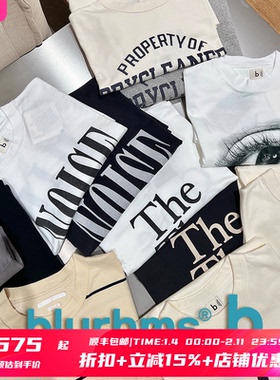 7折 blurhms ROOTSTOCK官方授权 日本制 LOGO印花简约宽松短袖T恤