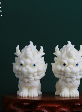 象牙果菩提果独角麒麟大摆件貔貅狮子家居客厅博古架鱼缸造景茶宠