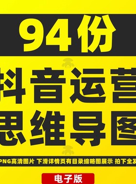 抖音运营思维导图短视频玩法直播间规则起号内容培训教程课程资料