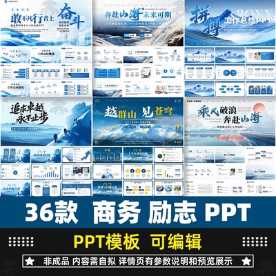 2026企业公司年终年中工作总结述职报告新年计划蓝色大气PPT模板