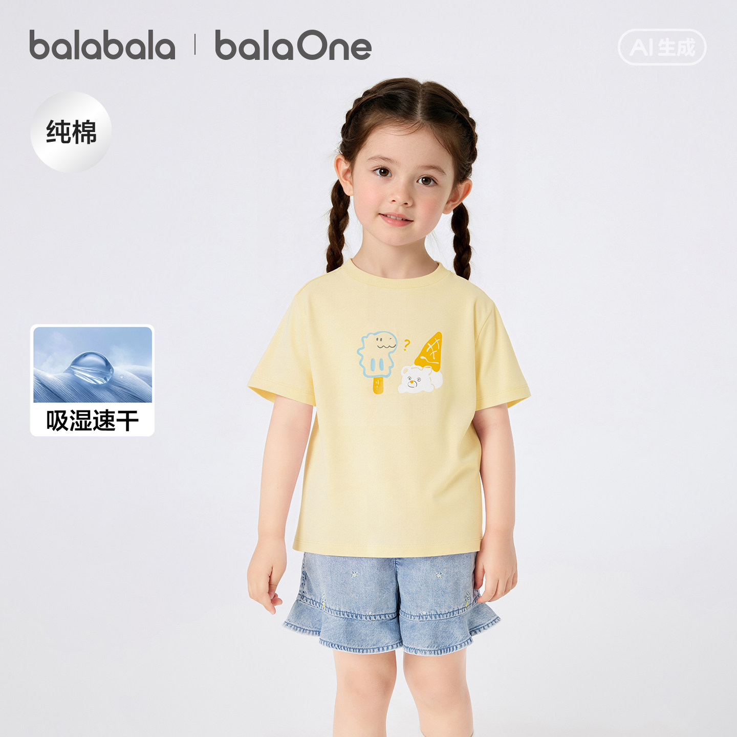 巴拉巴拉balaOne短袖t恤男女夏装图片