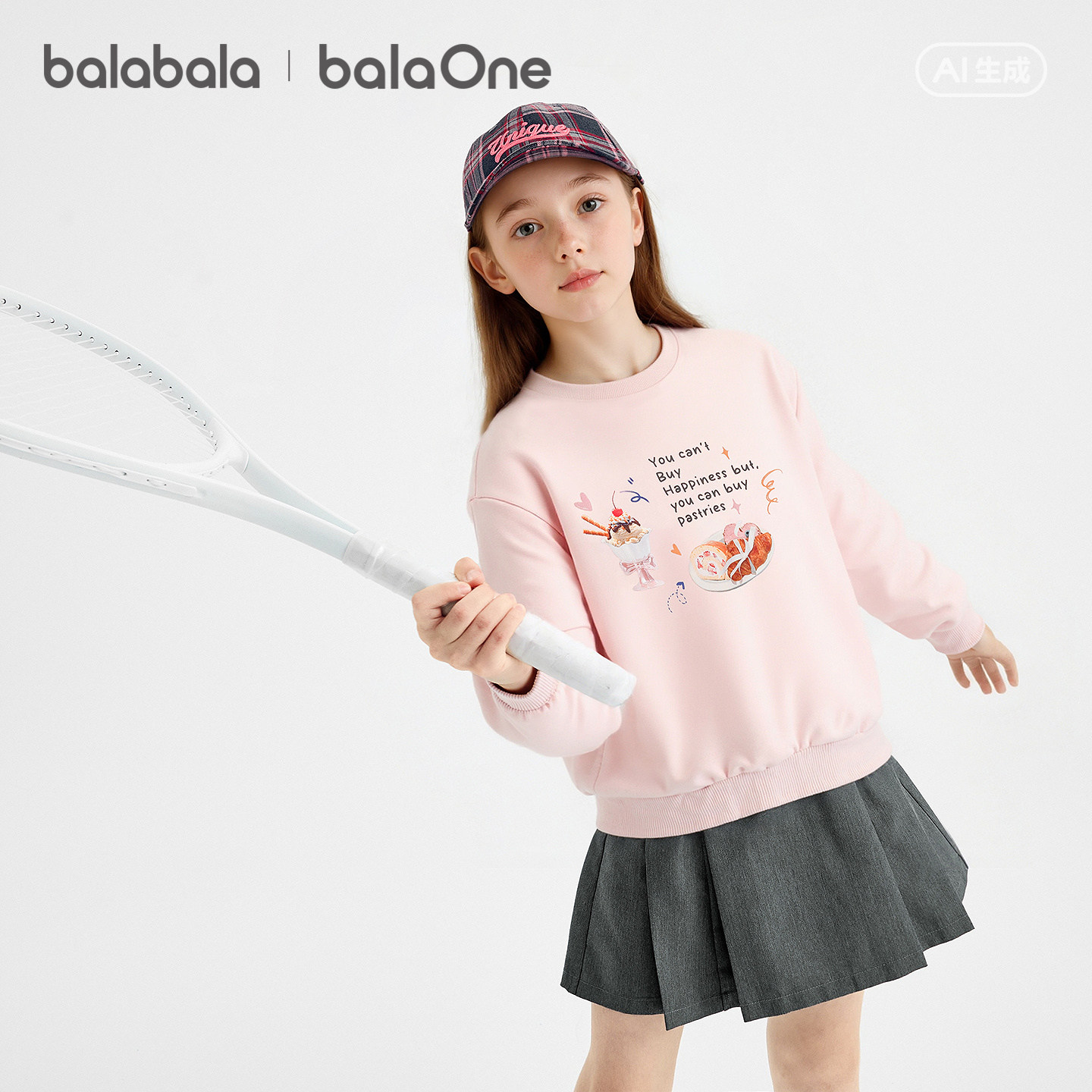 【balaOne】巴拉巴拉童装儿童卫衣长袖女童2026新款春秋宝宝上衣