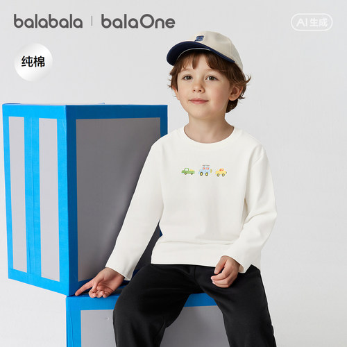 巴拉巴拉balaOne长袖t恤卡通萌趣