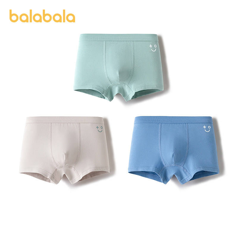 巴拉巴拉儿童内裤棉a类男童平角短裤女童三角裤四角中大童三条装 - 巴拉巴拉官方旗舰出品